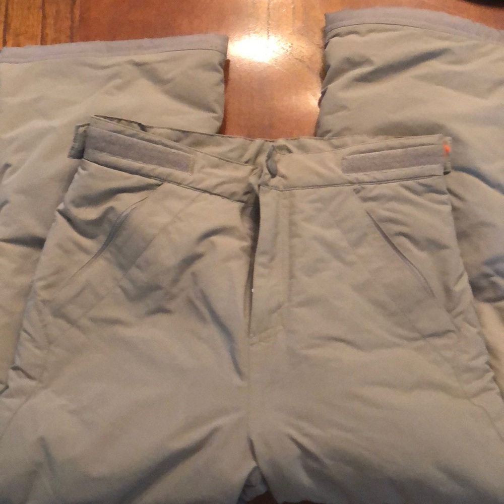 LL Bean grey kids snowpants Sz 8